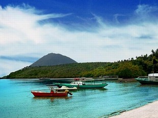 View to Manado Tua Island from Bunaken